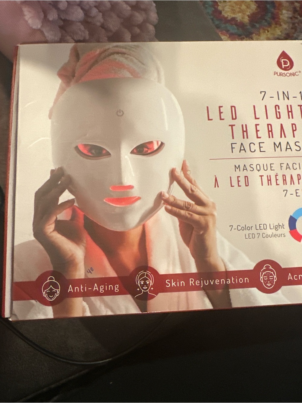 Pursonic White LED Light Therapy Face Mask for Skin Rejuvenation